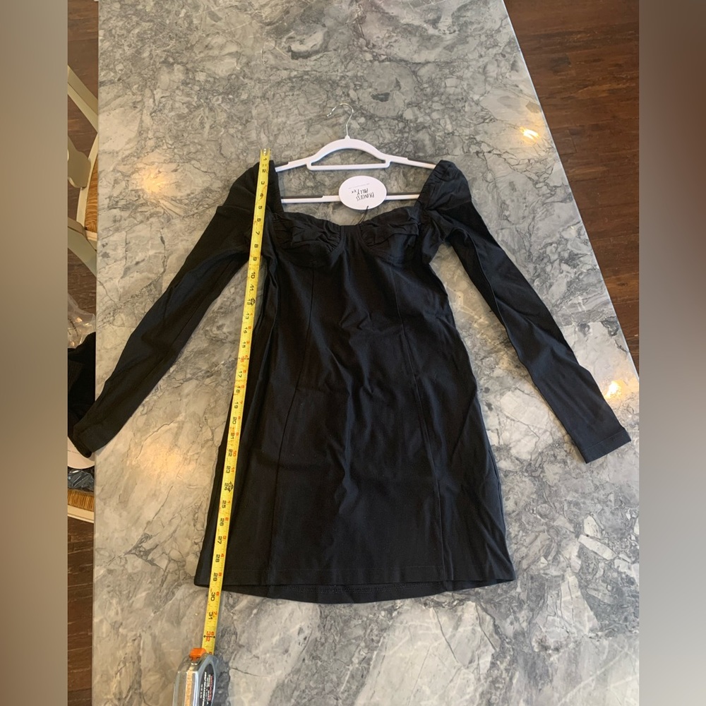 BARTLETT LONG SLEEVE MINI DRESS BLACK